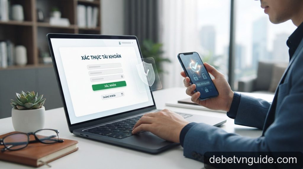 Hướng dẫn xác thực tài khoản DEBET theo quy định an ninh mạng mới tháng 9/2026